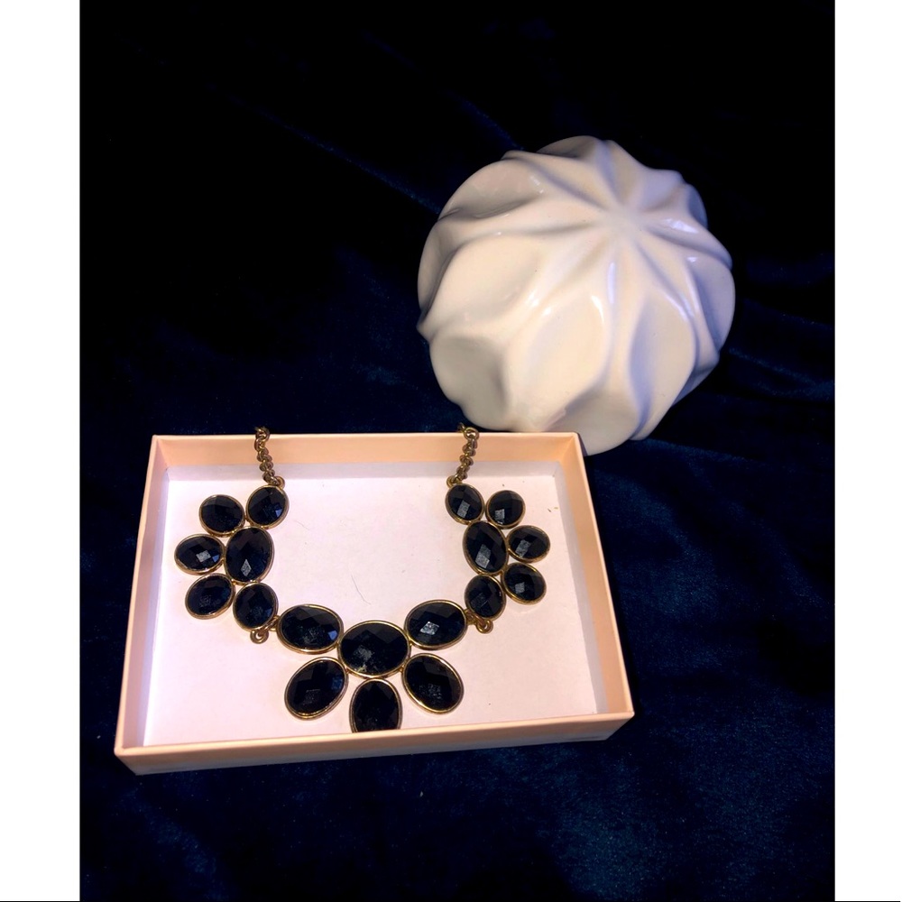 Black jeweled necklace